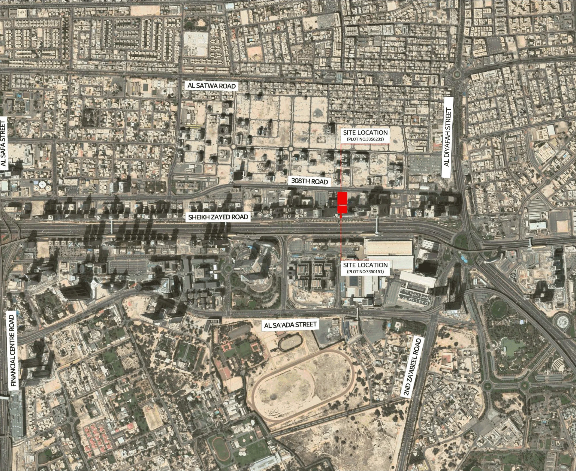Burj Azizi location map